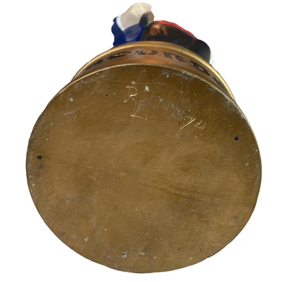 Bourbon Decanter Man Cowboy Gentleman Ceramic 12" Tall Vintage Colonel Cigar - Picture 7 of 8